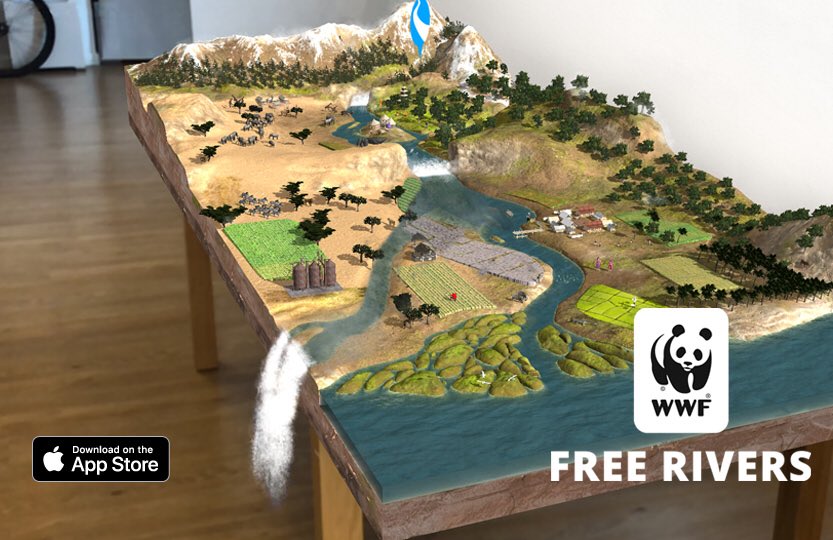Check out WWF Free Rivers, a new augmented reality app that puts an entire river basin in your hands. Make it rain, build a dam, remove a dam, and learn about the importance of free-flowing rivers along the way. Download it today!itunes.apple.com/us/app/wwf-fre…