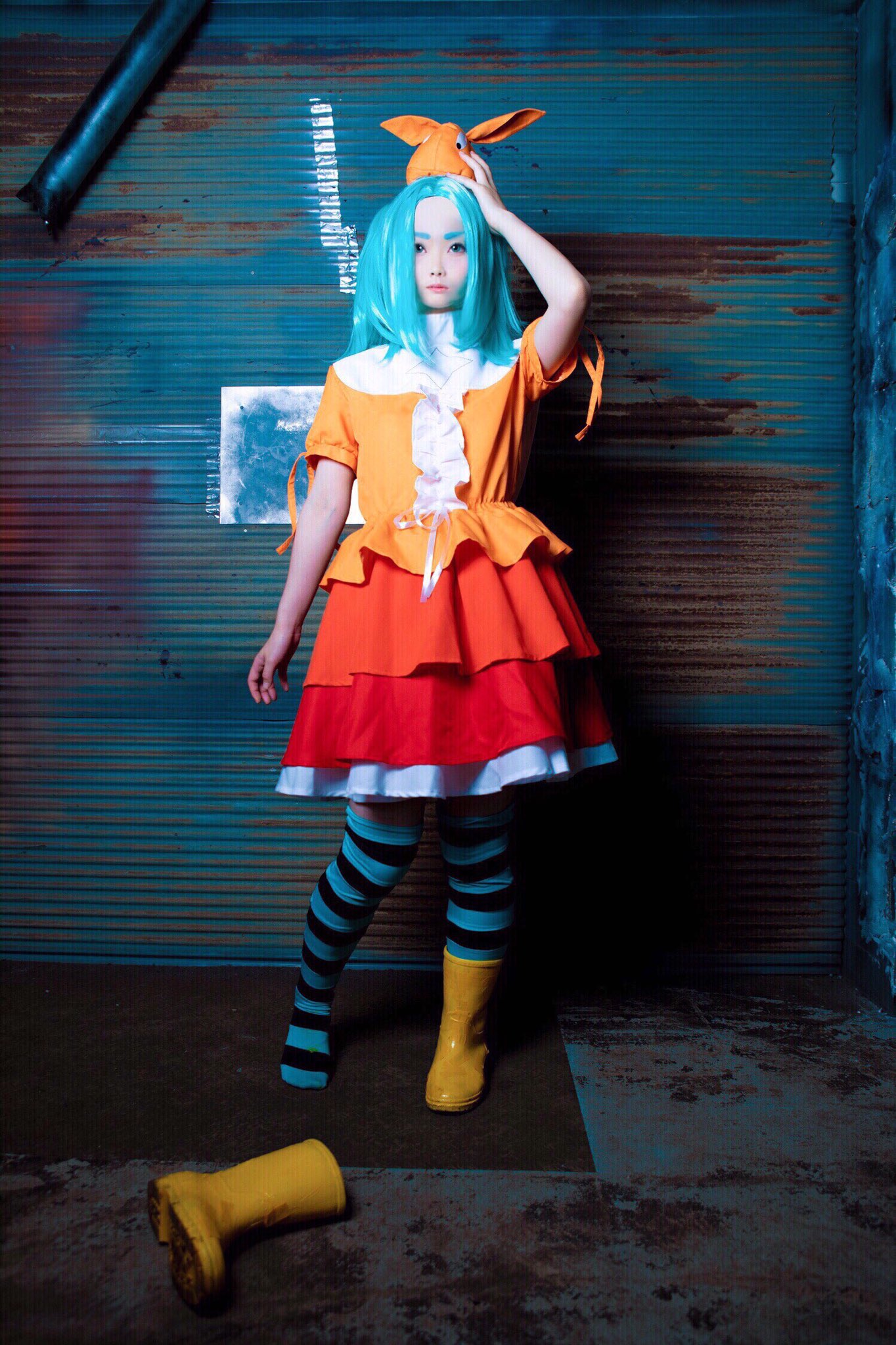 化物語　斧乃木余接　衣装＋ウィッグ　コスプレ　M 化物語斧乃木余接衣装＋ウィッグ＋靴コスプレM