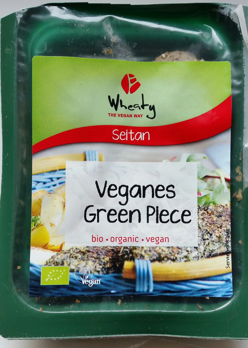 LiquidBlue84's tweet photo. @Ashtraygirl15 Had one of these and liked it a lot 😋 - it's another 🌱vegan steak alternative🌱 with lots of herbs 😻 - *super-yummy* https://t.co/suaD13yAlJ