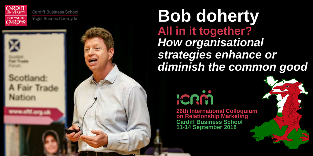 cardiffbusiness's tweet photo. All in it together? 🤔 Professor Bob Doherty @UniOfYork considers how organisational strategies enhance or diminish common good at #ICRMCardiff. Register now: https://t.co/7xX8epe6E5 https://t.co/ljvEJT2ogw