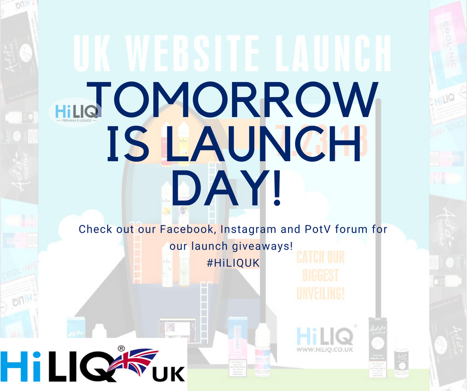 HiLIQ UK is lifting off tomorrow! #eliquid #vape #vapers #ukvapers #ukvape #vapelife