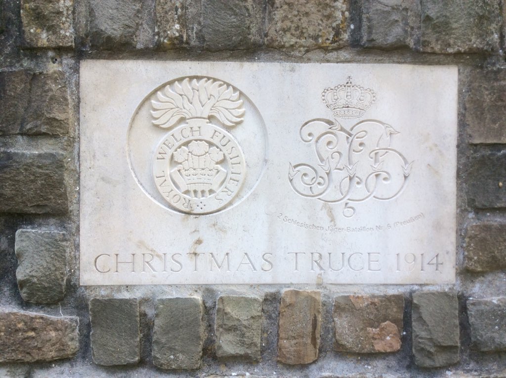 Christmas Truce 1914 memorial in Frelinghien