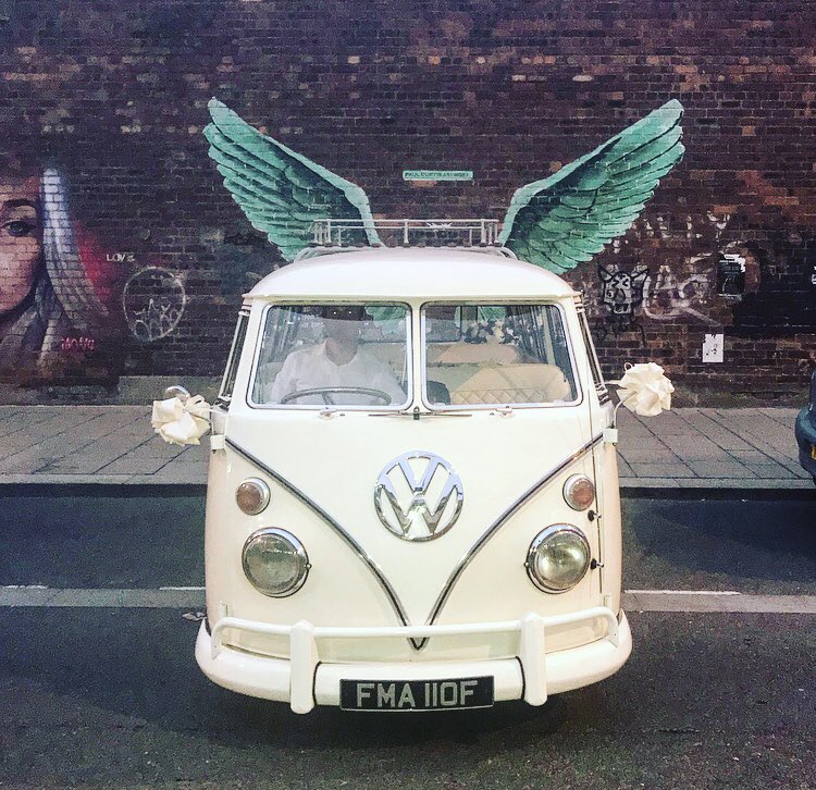 Funcampers's tweet image. Angels come in many forms. Here is our angel Trixie in Liverpool 😍