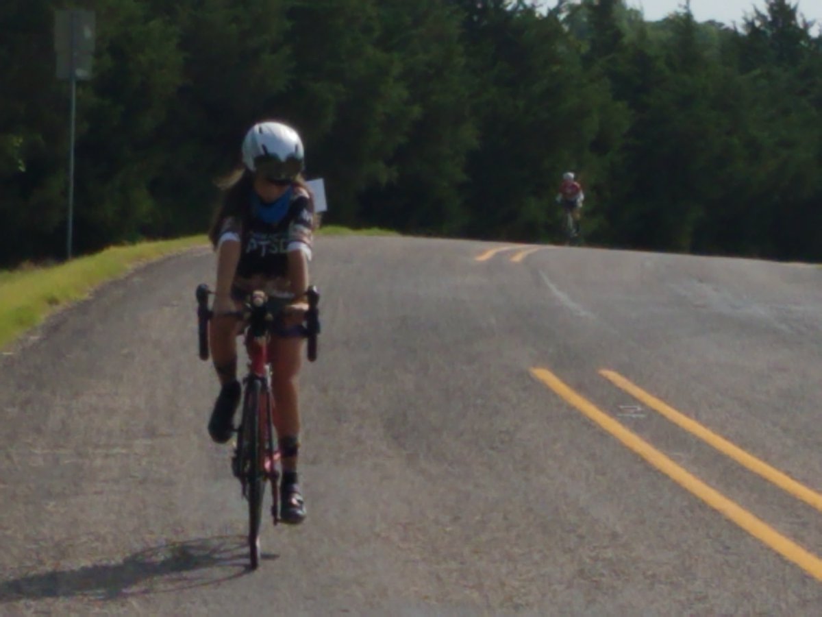 trmontgo's tweet image. My little Monkey and Dad riding 68 miles in Paris Texas....it was 🔥 VERY hot!!