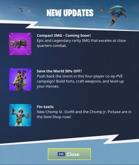 fortnite season 9 news - fortnite new smg update