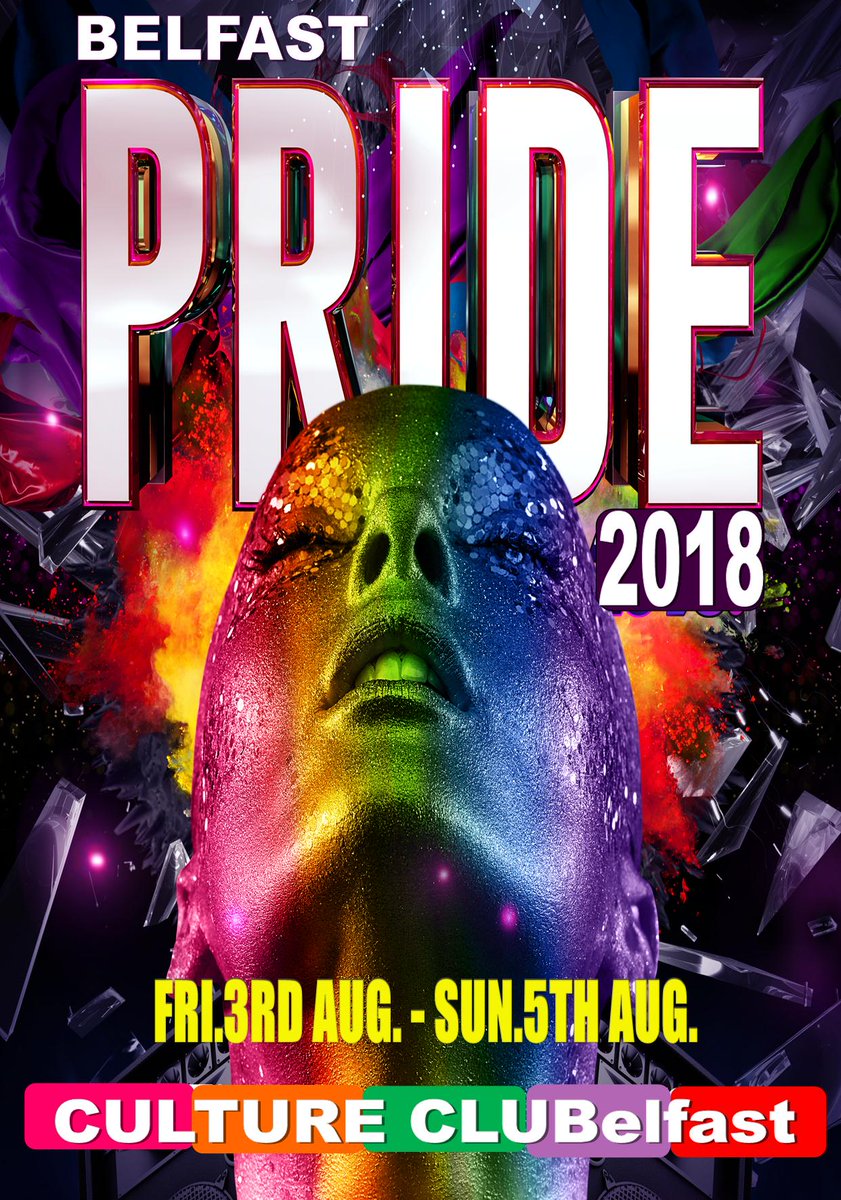 CULTURECLUB1980's tweet photo. One BIG Weekend #Pride2018 @belfastpride @Belfast89FM @BelfastPubs @WhatsOnBelfast @BelfastLive @LGBTRightsNI @YesEqualityNI @RuPaulsDragRace @TinaLeggs @NITouristBoard @juicebelfast @coolfm @goQradio @TheBigListNI https://t.co/OwMmMNLUQR