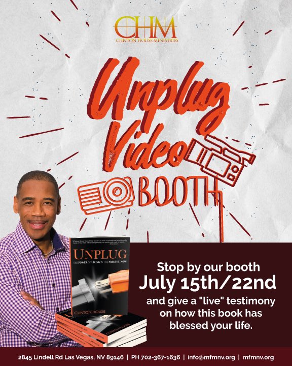 mfministriesnv's tweet image. Pastor @clintonhouse1 wants to hear your testimony! We will be in the northwest corner of the lobby with a video booth ready to record your live testimony  after both services. We look forward to hearing your testimonies!

 #UnplugNow #Unplug #ClintonHouse #ClintonHouseMinistries