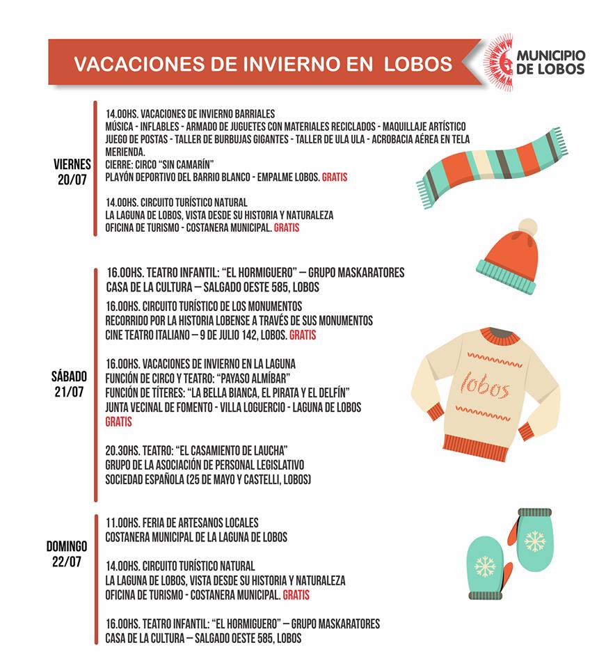 TurismoLobos's tweet photo. #BuenDomingo seguimos con las actividades de #VacacionesDeInvierno #Cine #Teatro #Naturaleza #Ciudad #Lobos #TurismoLobos #LobosSosVos #sentiLobos @TurismoPBA https://t.co/roO8cUkXrG