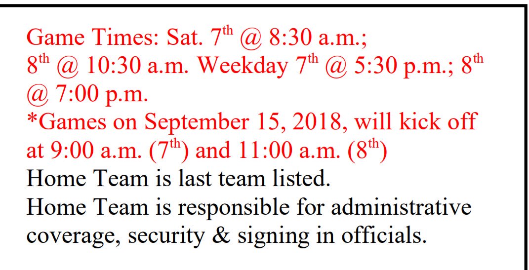 Schedule for @Ensor_MS for 18-19; 8/18 @ Hernando, 8/25 v Clarke, 9/1 @ Puentes, 9/15 v Parkland, 9/22 v Sun Ridge, 9/27-9/29 championships TBD
More info at sisd.net/site/Default.a…

@EnsorAthletics #eaglesareready