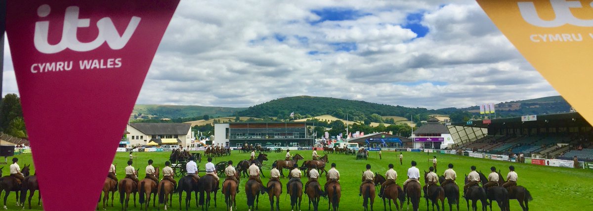 ITVCymruWales's tweet photo. Team ITV Cymru Wales has arrived at the Royal Welsh Show, ready for a fabulous week ahead. We are right on the main ring. Pop in and say hello. #ITVRWS. https://t.co/oFjsT3k1vx