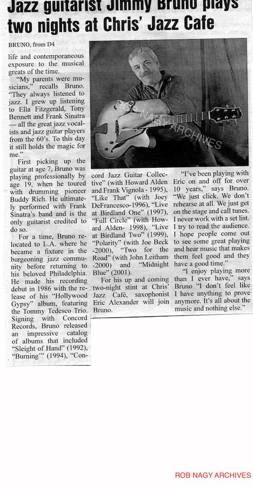 Happy birthday to guitar legend Jimmy Bruno. 
Rob Nagy Archives    