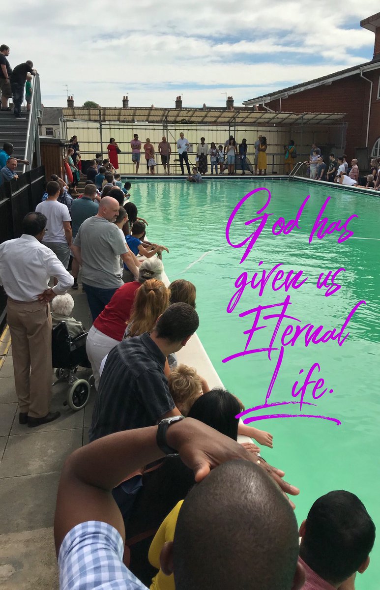Celebrating three baptisms with the same glorious testimony: “God has given us eternal life, and this life is in his Son”.