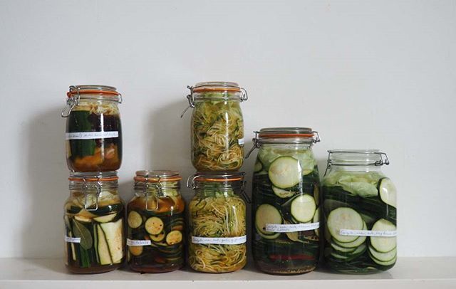 Fermentationian's tweet photo. There were a lot of courgettes, courtesy of #varnycrooksfarm !!
So, I got them on the go, from left to right, with - togarashi, dulse &amp; garlic; lemon, paprika &amp; black pepper; ginger, garlic, turmeric &amp; gochugaru; mustard seed, cinnamon, black pepper &amp; ch… https://t.co/0wBcpbbNGj https://t.co/M2KUtmRVha