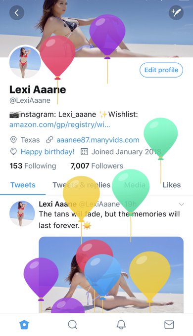 This is so cute! Everytime i go to my profile.. balloons come up😍😍 #itsmybirthday https://t.co/8avLO<a href="/tag/itsmybirthday"class="tags"><span>#itsmybirthday</span></a>