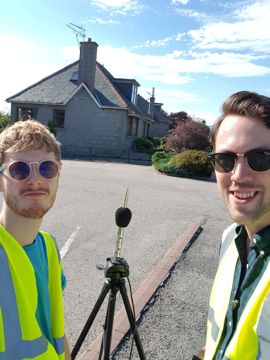 Stunning day for the annual noise check up at <a href="/ABZ_Airport/">Aberdeen Airport ✈️</a>. Showing our new graduate acoustic consultant James the ropes! <a href="/bwbconsulting/">BWB Consulting</a> @BWBEnvironment #noise #acoustics #aviation #greatplacetowork