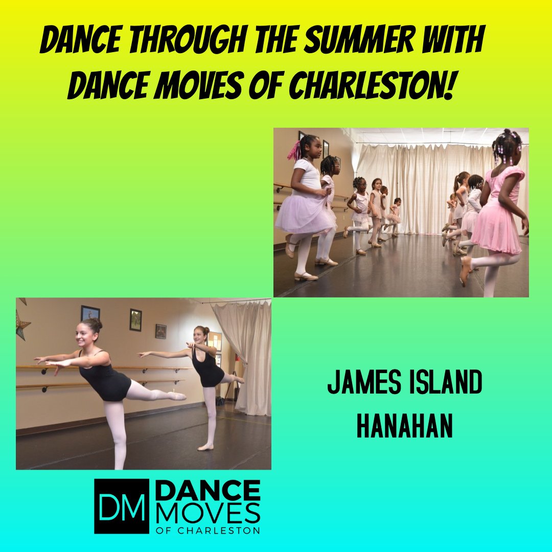 DanceMovesCHS's tweet photo. There's just a few weeks left of summer camp but there's still time to register! Visit our website to register for our James Island and Hanahan summer camps, we can't wait to see you there for a week of fun! #SummerCamp #CHSkids #DanceMovesCHS https://t.co/0ENdrS4ZBb
