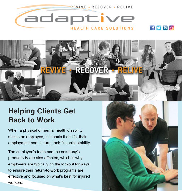 Stay informed with the #AdaptiveHealth enews. Distributed monthly to share clinic news, health tips and to introduce you to our team. Sign up today at adaptivehealth.ca #ptbohealth #menshealth #womenshealth #mindbodysoul