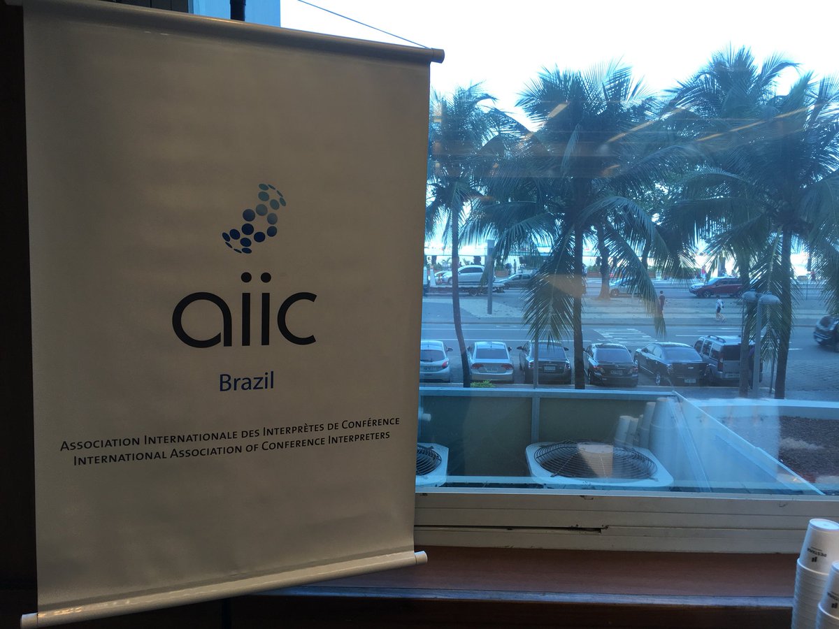 AiicPRIMSinRio's tweet photo. Remote interpreting and strategies to welcome new members to AIIC were hot topics in yesterday’s meeting. More is coming today, starting 9 AM #primsrio18 https://t.co/NFk7qZ75yf