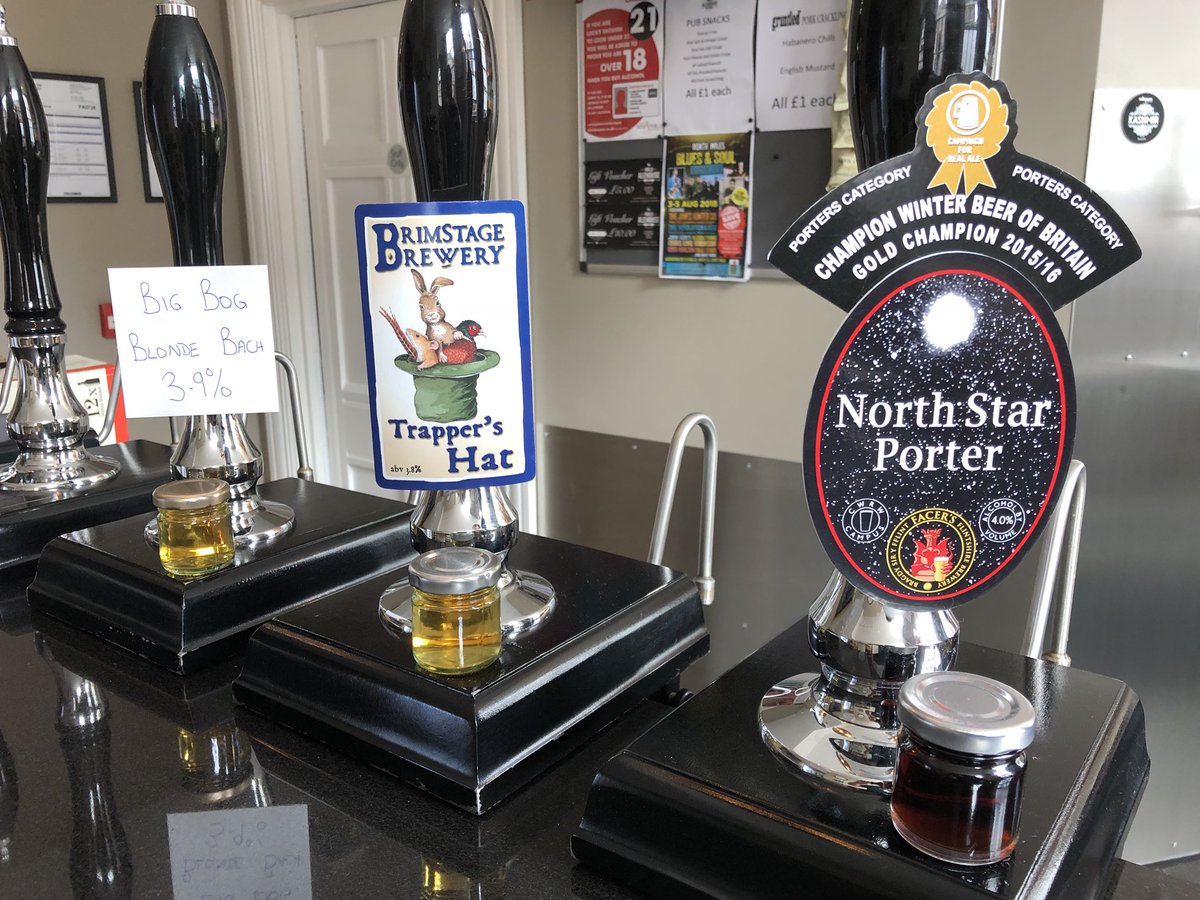 MoldAleHouse's tweet photo. Sunday service from 4pm-

Blonde Bach - @Big_Bog_Brewing 
Trappers Hat - @BrimstageBeer 
North Star Porter - #Facers https://t.co/V0png8VKLt