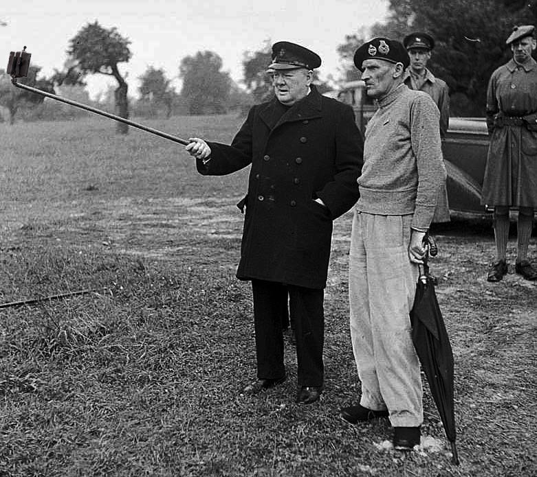 Winston Churchill recognised the selfie stick as an essential propaganda tool and never missed the opportunity to capture images of himself next to famous generals. But even Churchill wasn’t in the same league as the century’s most prolific selfie stick user…