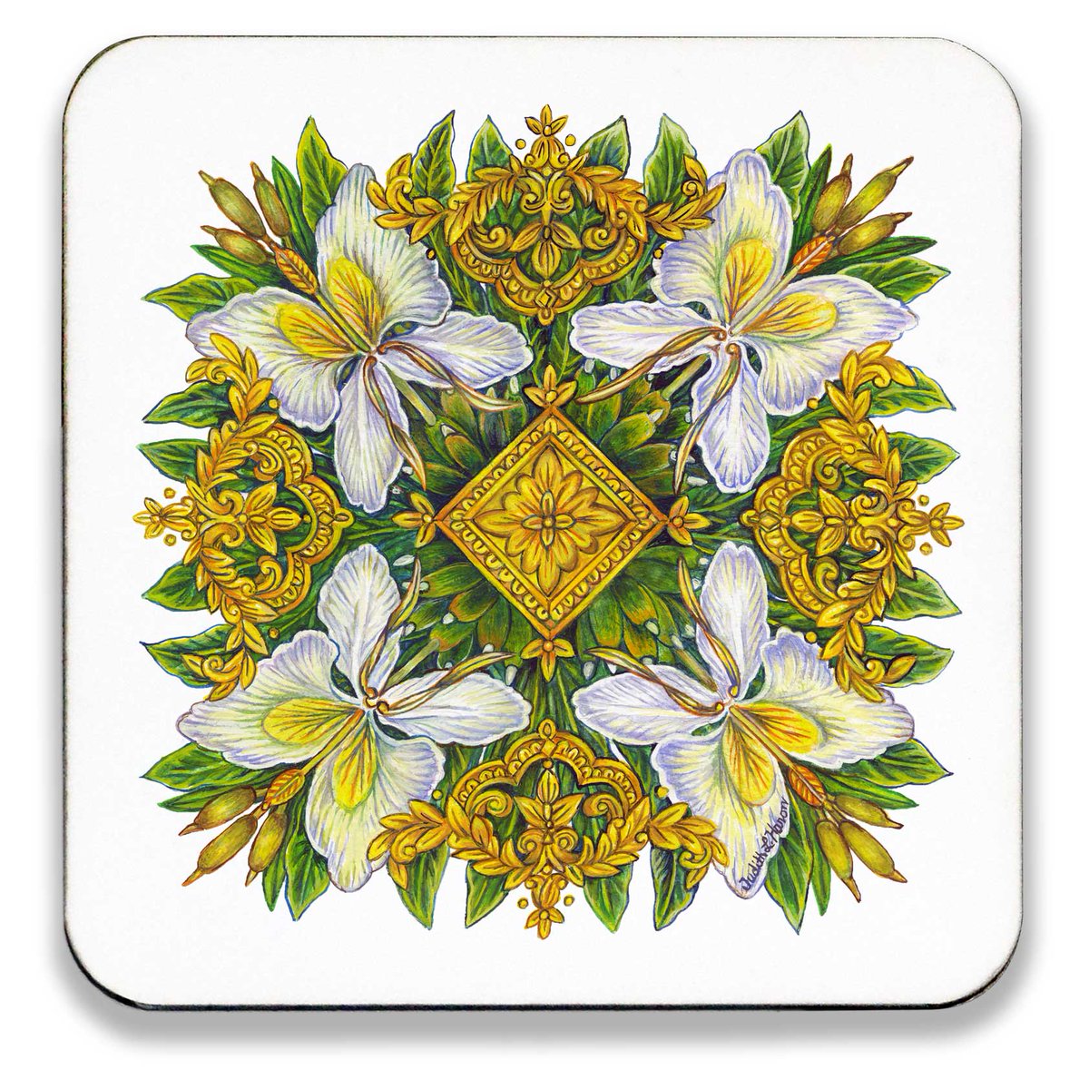 Gilded White Ginger Lily; Also known as Mariposa meaning butterfly National flower of Cuba <a href="/ESTArtDecor/">ESTArtDecor</a> we bring attention to all endangered species and those not endangered as of yet Save all species for future generations