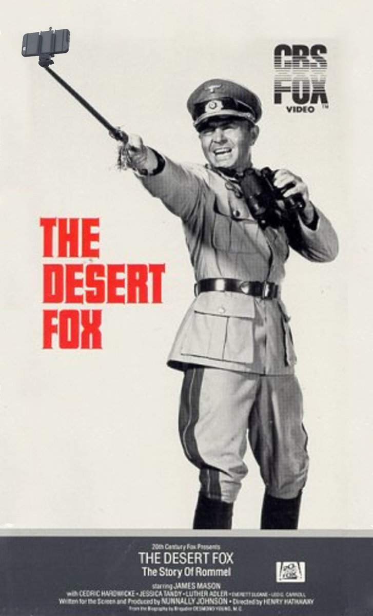 Rommel's legacy continues to this day. James Mason spent several months perfecting the Field Marshall's selfie technique when he played him in The Desert Fox in 1951. Several of Rommel's original selfie sticks went missing during filming and have never been found.