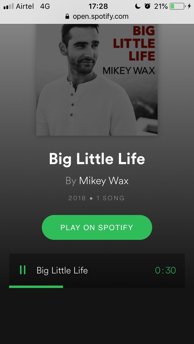 aby_matt's tweet image. I guess Spotify is not available in Indian market but as far as I heard this!! This is awesome @MikeyWax #awesomesong