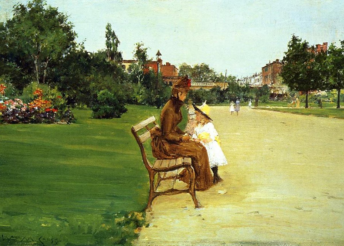 bernimora17's tweet photo. 377. “A City Park”, 1887, de William Merritt Chase. En la década de 1880 ejecutó numerosas pinturas de parques públicos de Brooklyn y Manhattan. Lo que caracteriza a estas obras es la clara influencia de los impresionistas franceses.
#williammerrittchase #revistaportaldelaseu https://t.co/1KkncXuwIi
