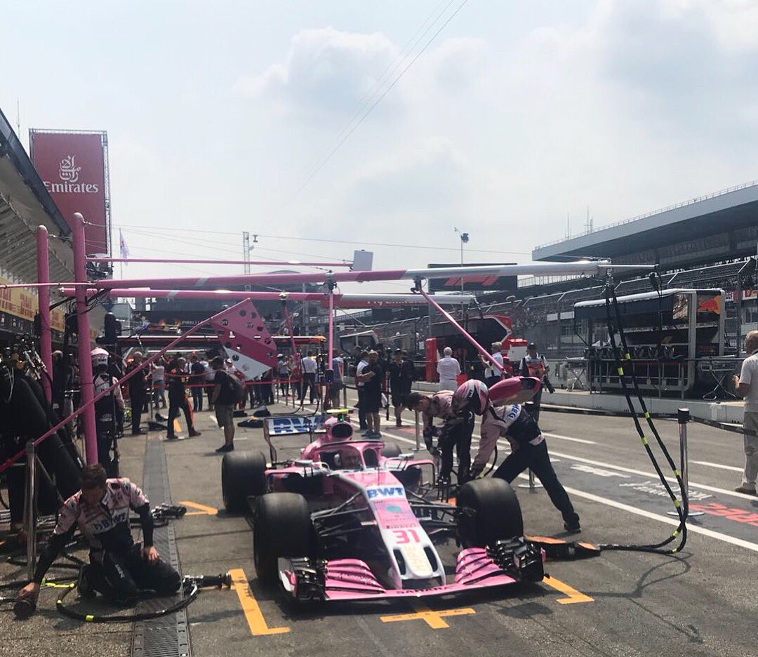 orangebus's tweet photo. We’re cheering on our partners @ForceIndiaF1 today live from #Hockenheimring 🏁🏁 Fingers crossed @OconEsteban and @SChecoPerez will be flying around the track as fast as @Stratajet! ✈️🍀🏎 @brazilsocial @LuxLifestyleMag #GermanGP #OBFan18 #ForceIndia #F1 #FanEngagement https://t.co/VhFgYHsQ9X
