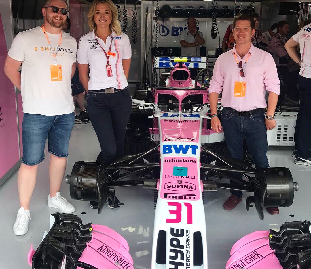 orangebus's tweet photo. We’re cheering on our partners @ForceIndiaF1 today live from #Hockenheimring 🏁🏁 Fingers crossed @OconEsteban and @SChecoPerez will be flying around the track as fast as @Stratajet! ✈️🍀🏎 @brazilsocial @LuxLifestyleMag #GermanGP #OBFan18 #ForceIndia #F1 #FanEngagement https://t.co/VhFgYHsQ9X