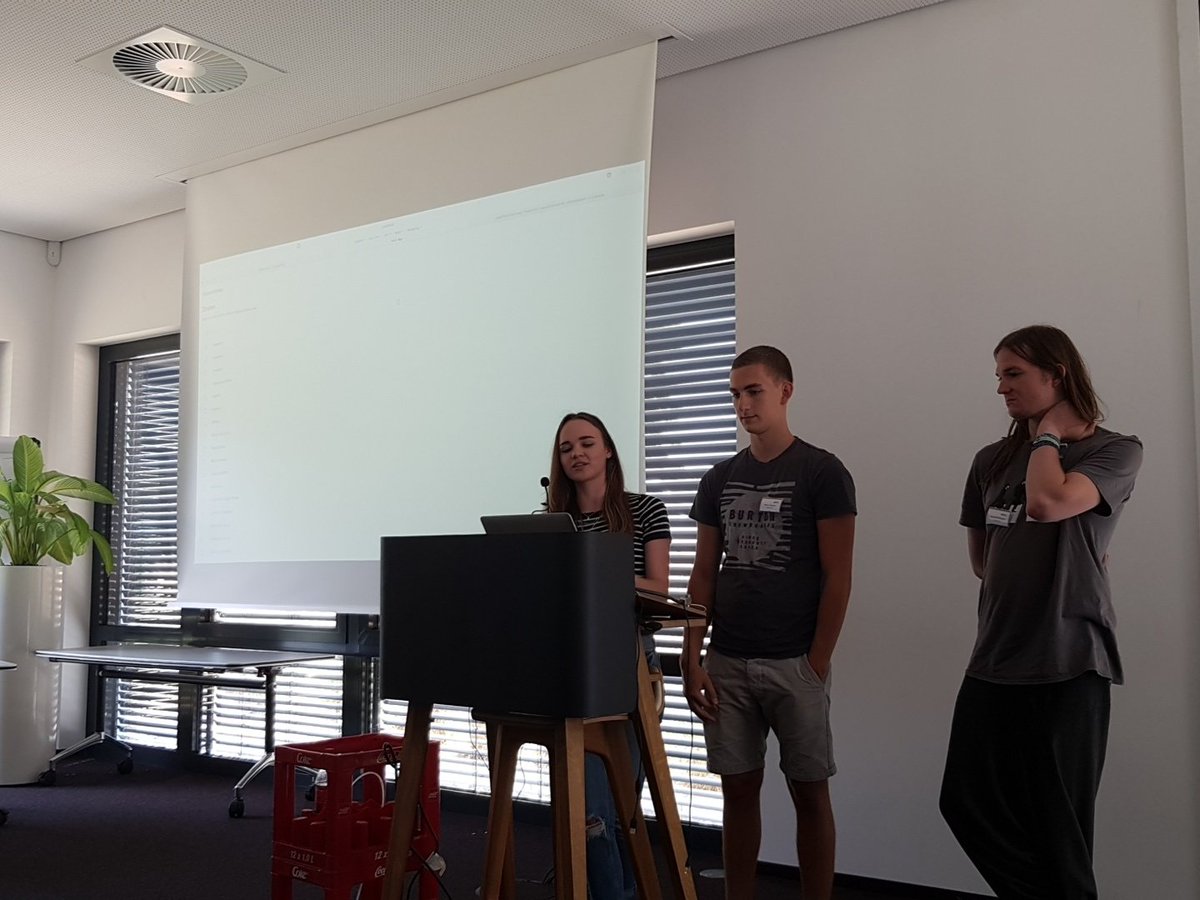 dohack_io's tweet photo. Team "Cocktailmaker" presenting their idea about making cocktails at home  @adessoAG #DoHack2018 https://t.co/xU3I7JUZin