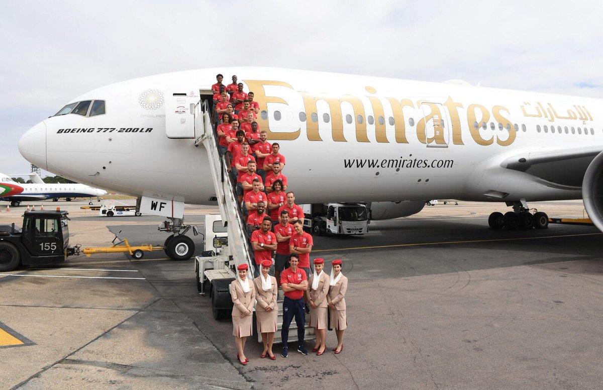 Boarding completed😉 Off to #singapore 🔴🛫 #AFCTour2018 <a href="/Arsenal/">Arsenal</a>