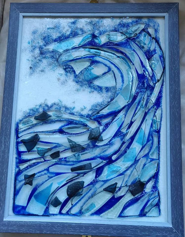 MyLifePack's tweet photo. Delighted that the judges selected one of my artworks for #Stockport Open Exhibition to 2/9/18 at @StockportWMAG #fusedglass Visitors can vote for Peoples Choice award https://t.co/SMafpzzj7U