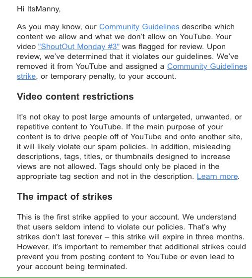 itsmanny_yt's tweet photo. @youtube wtf for no reason legit😂😓 https://t.co/xL5rjE2coe
