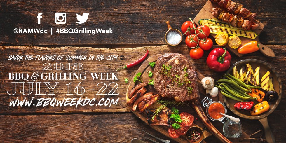 RAMWdc's tweet photo. Today's the LAST DAY to savor the flavors of #summer in the city with #BBQWeekDC sponsored by @prochile_us @PatagoniaMussel @SalmondeChile @o_liveco! Visit https://t.co/wzAmZ9DSlJ for details & participating locations #SummerFun #LetsEat #dcdining #foodie https://t.co/dg0pkUj3h1