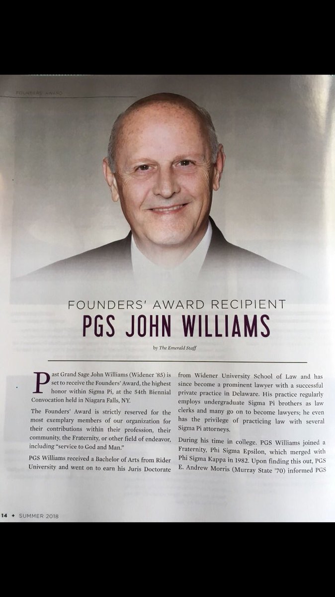 HUGE congratulations to our very own Chapter Director John Williams on winning the Founders’ Award