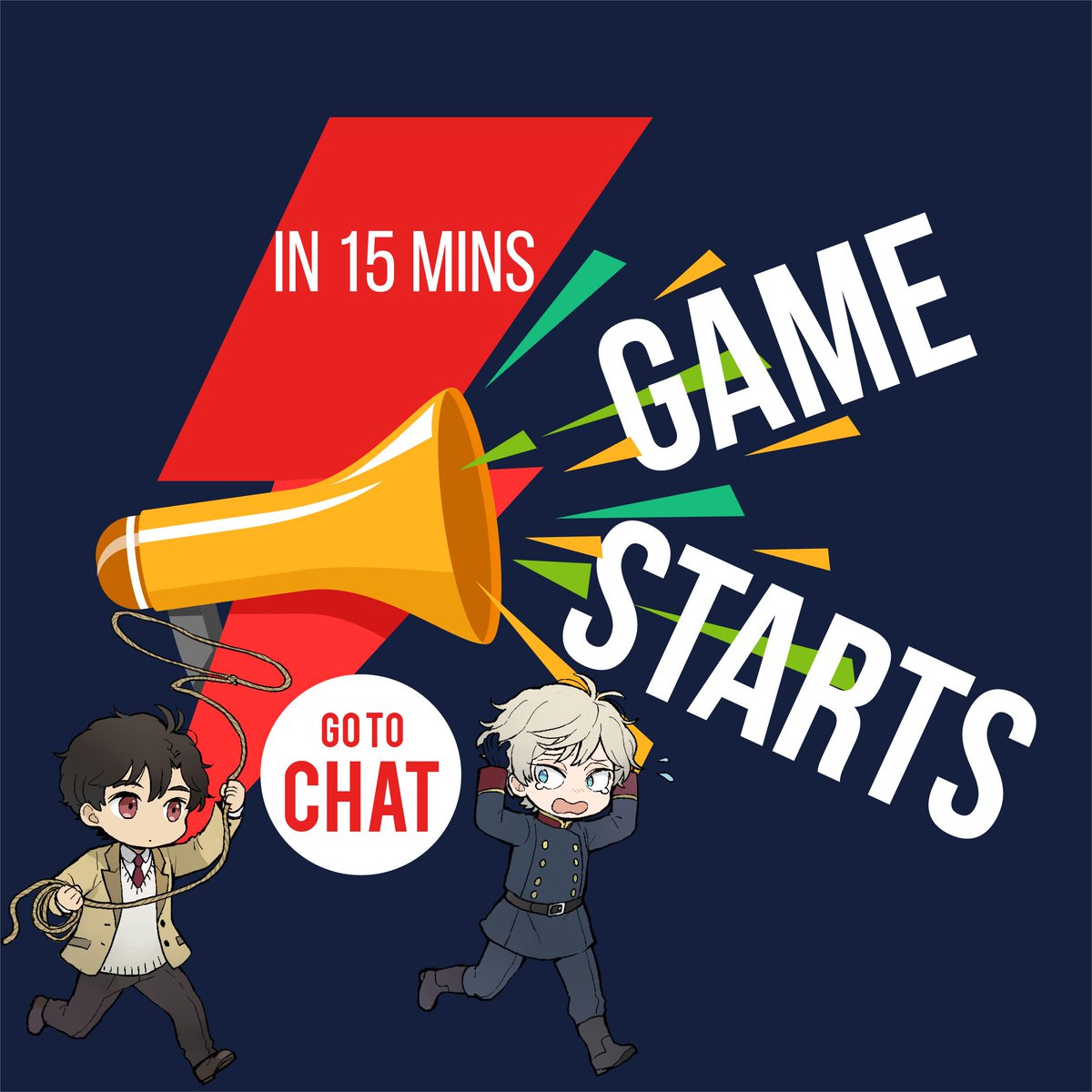 Almost time for the adventure!✨ 
Please proceed to the chatroom gate: 
chatzy.com/41958865839405