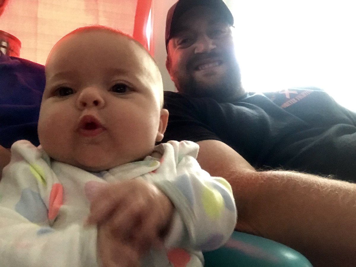 Someone is excited to be home from vacation and watching the open with daddy. #TheOpen #futuregolfer