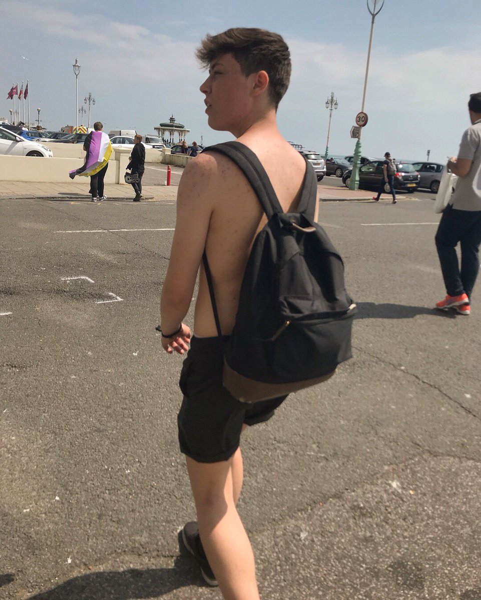 Trans pride is so IMPORTANT I’m usually too scared to go shirtless in public but because I was surrounded by other trans people I had so much confidence and I managed to do it?? And go swimming in the sea?? There is no better feeling