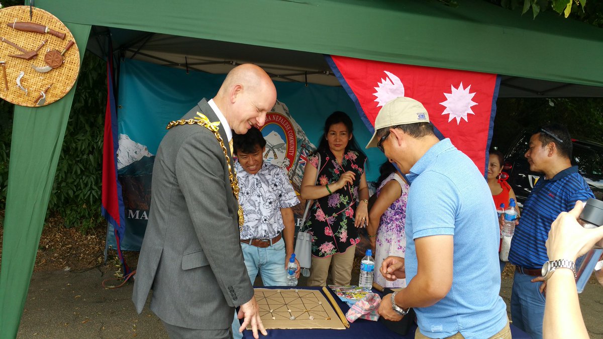 The Mayor is enjoying the fun at Maidstone's Community Mela.