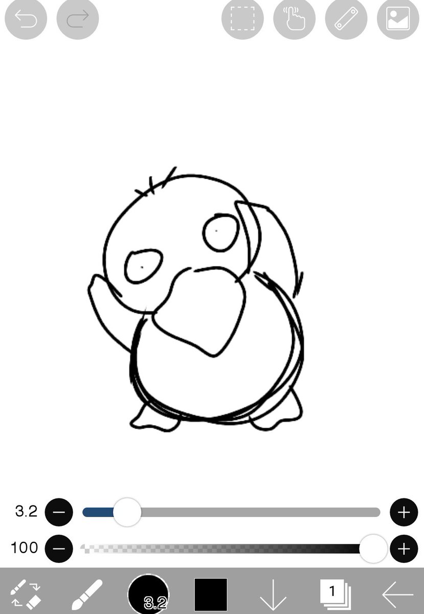 しらす Xください 下書きと完成 絵が下手くそでコダック量産できないの腹立つし もっとかわいく描きたい コダックはもっと かわいいんじゃ お気にポイントは左側のおててとおかおの隙間