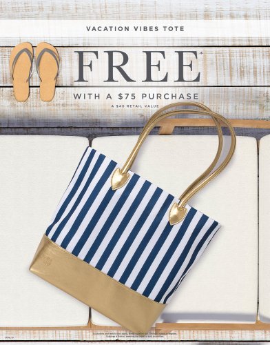 Vacation Vibes Nautical Tote Free at #CrabtreeandEvelyn with your purchase of $75.00.