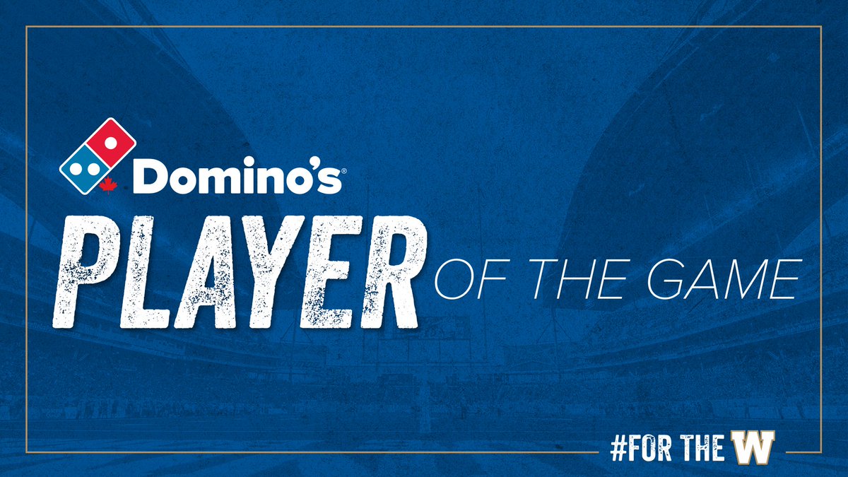 Wpg_BlueBombers's tweet photo. Remember to vote for yesterday's player of the game using the corresponding hashtag and be entered to win a @dominos prize pack!
#HarrisPOG | #NicholsPOG | #NeufeldPOG https://t.co/h9GvXHCIqG