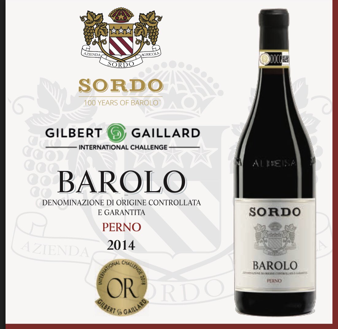 #Thankyou @gilbertgaillard                                        #Guide des #Vins #OR #International for #90plus .  #Sordo #Barolo #Gabutti #Riserva 2011 , #RocchediCastiglione 2014 and #Perno 2014 !