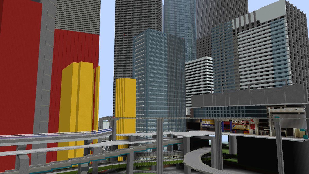 Kiha1 Minecraft現代建築勢 Minecraft未来予想図 ひさびさに未来都市の建設を再開