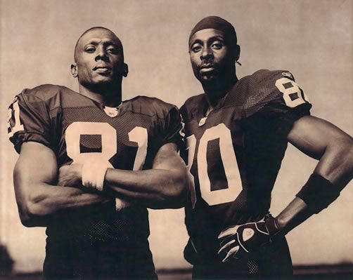 Tim Brown and Jerry Rice on the Oakland Raiders Happy Birthday Tim Brown!    