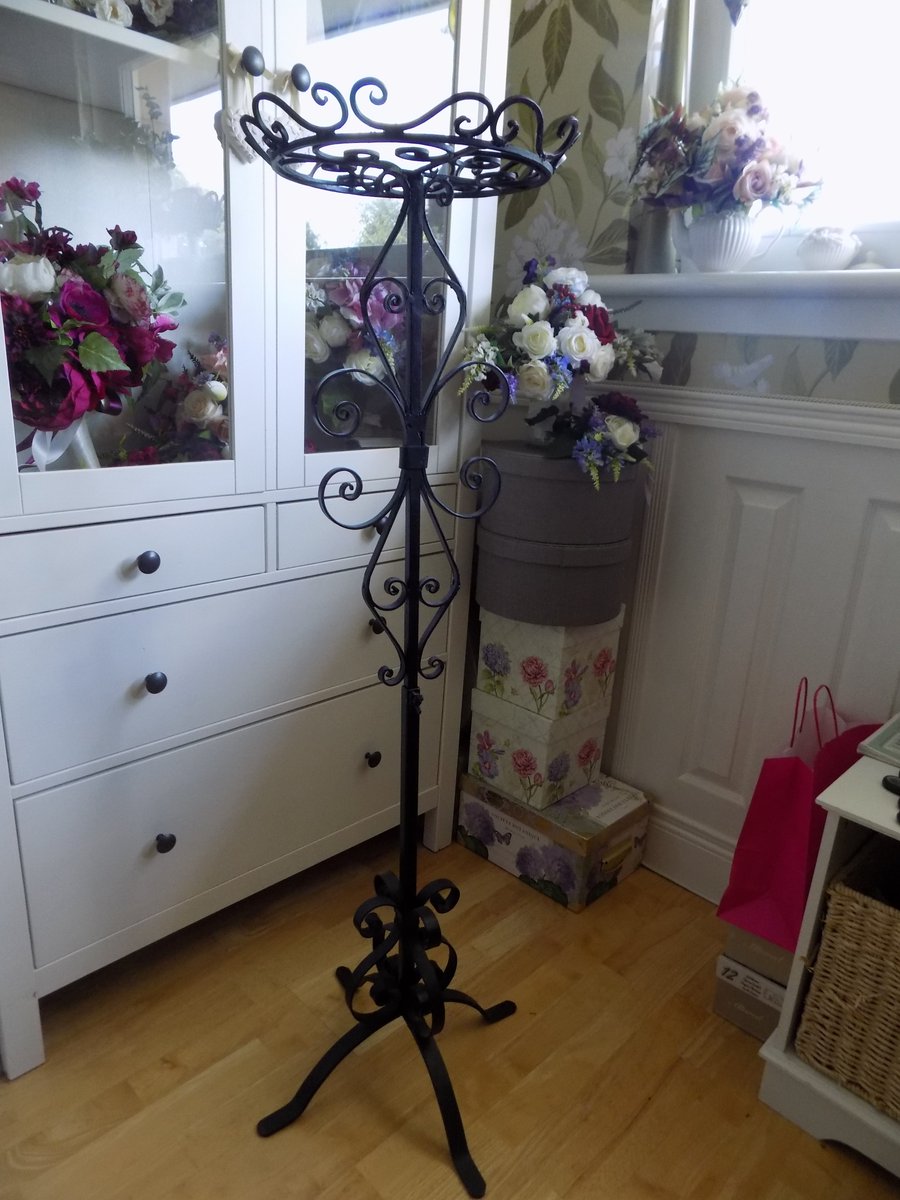 Two wrought iron church pedestals £60.00 each collection only East Kilbride Glasgow.