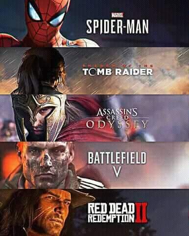 Raysnakeyes's tweet photo. Muchos juegos en el último cuatrimestre del 2018. Al menos casi todos son novedosos. ¿Con cuales te harás? 😊😜 https://t.co/1b8vsTn6Hb