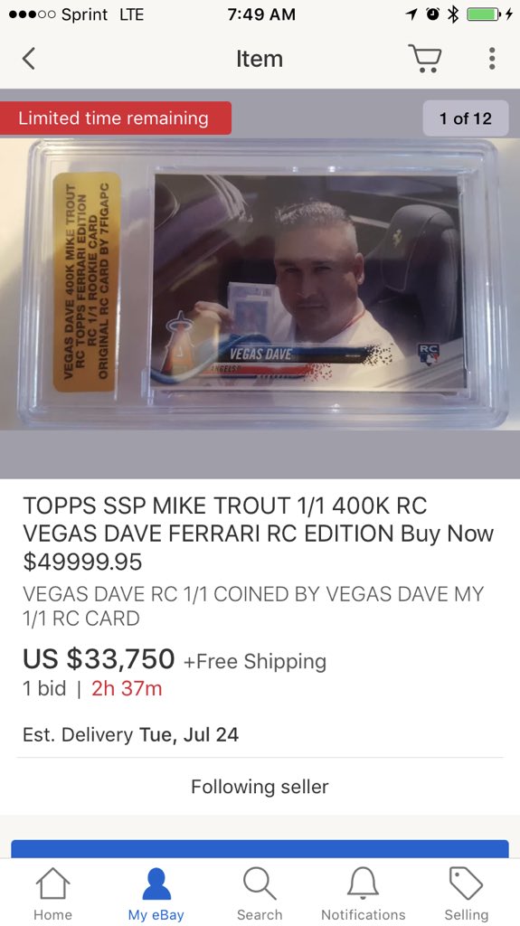 SpartyHawkCache's tweet photo. SUNDAY FUNDAY...we're excited 2 announce the release of our 1st "official" RC by @Topps @nsccshow-inked SPs! As owners of @DougCaskey @mojobreak_com signed RC, we captured that moment similar 2 @itsvegasdave w/ @MikeTrout SF! @7_figa got big $$$! We'll raise $ 4 @Sigs4Soldiers! https://t.co/GJLZ6g9KnM