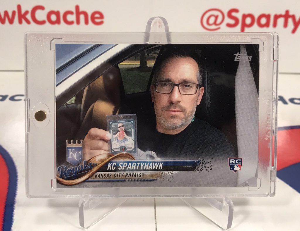 SpartyHawkCache's tweet photo. SUNDAY FUNDAY...we're excited 2 announce the release of our 1st "official" RC by @Topps @nsccshow-inked SPs! As owners of @DougCaskey @mojobreak_com signed RC, we captured that moment similar 2 @itsvegasdave w/ @MikeTrout SF! @7_figa got big $$$! We'll raise $ 4 @Sigs4Soldiers! https://t.co/GJLZ6g9KnM